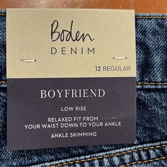 Boden blue denim cotton boyfriend jean size US 8 NWT - Picture 5 of 10